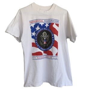 Vintage Bill Clinton Presidential Inauguration 1993 Tee Shirt Al Gore VP